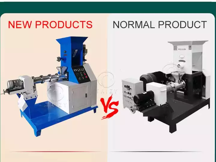 Comparison between two types of the fish feed machine