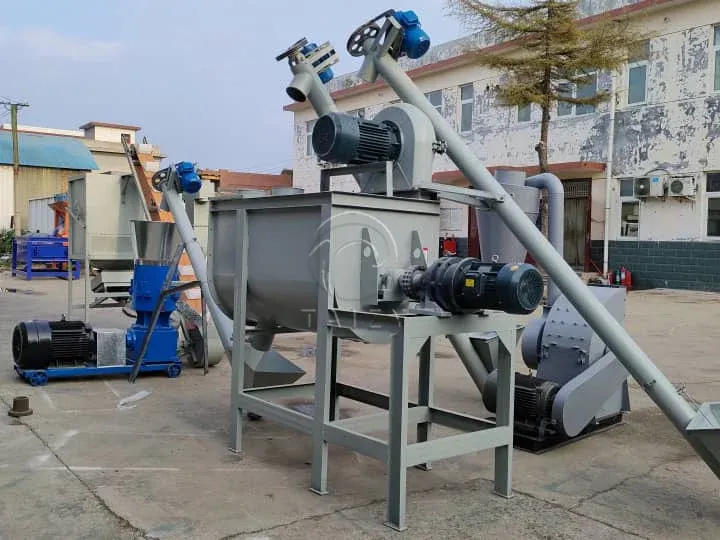 Animal feed pellet machine installation