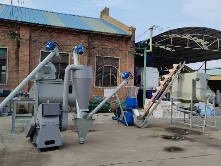 Complete animal feed pellet machine plant